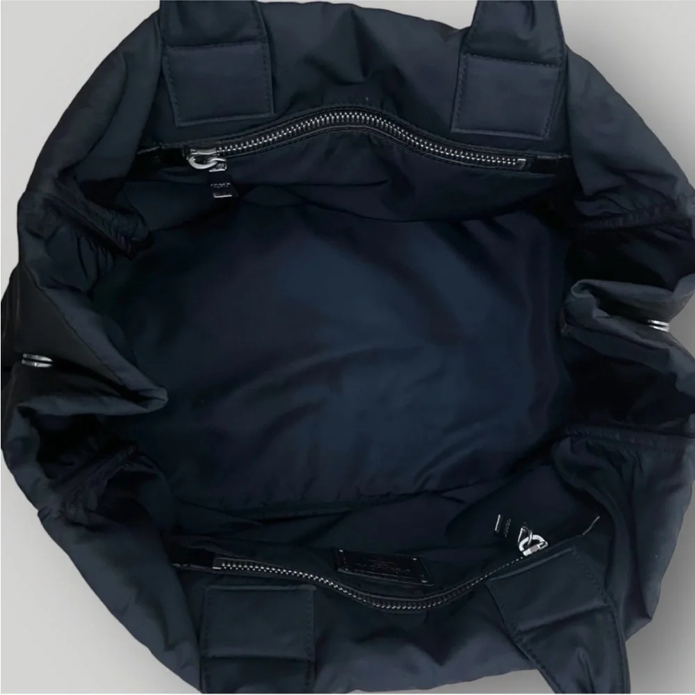 Auth Prada Tessuto Nylon Canapa Bag Large